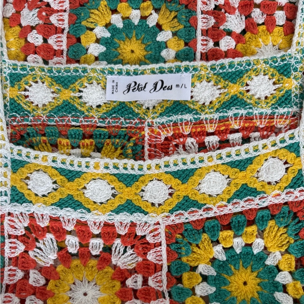 Colorful Crochet Patterned Dress - Picture 4 of 4